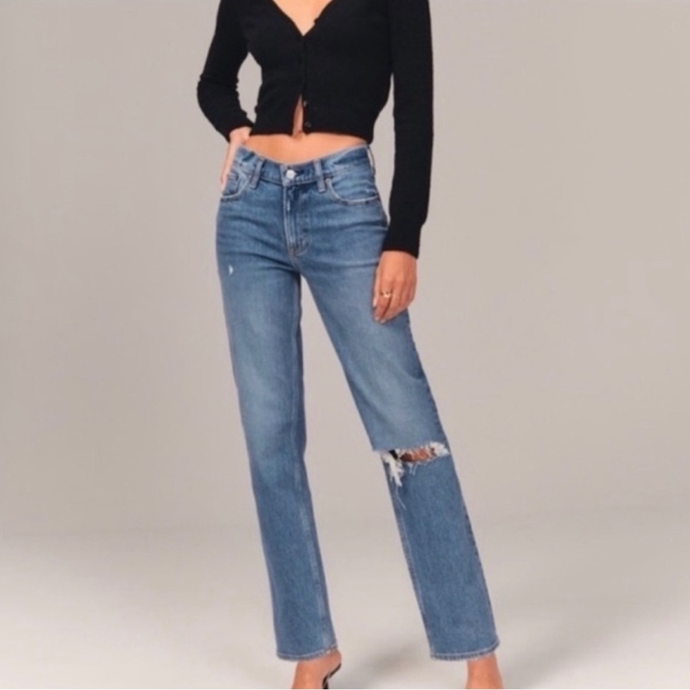 Abercrombie & Fitch 90’s Low Rise Jean - Medium distressed